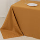 90"x132" Gold Seamless Premium Polyester Rectangular Tablecloth - 220GSM for 6 Foot Table With Floor-Length Drop