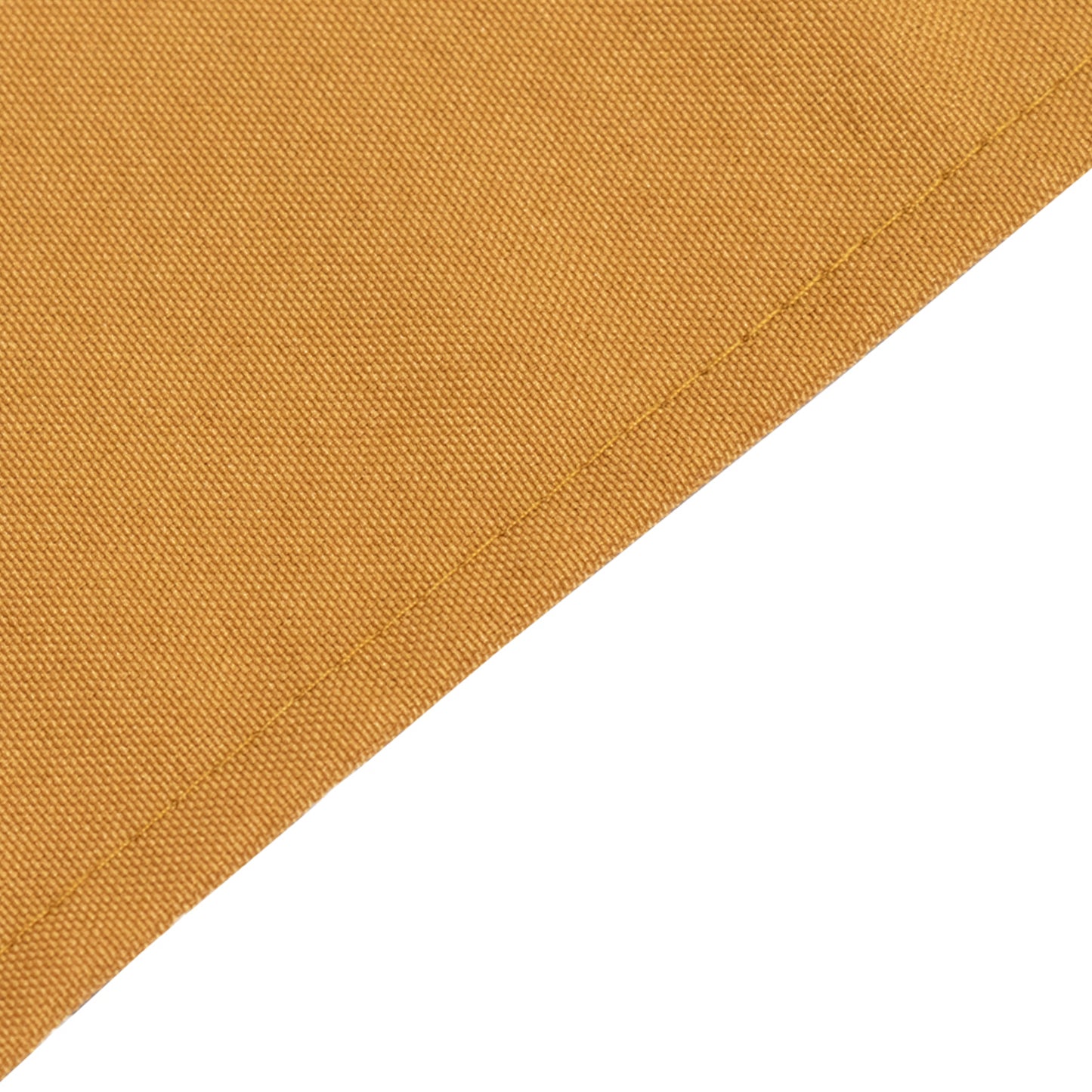 90"x132" Gold Seamless Premium Polyester Rectangular Tablecloth - 220GSM for 6 Foot Table With Floor-Length Drop