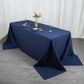 90x132inch Navy Blue 200 GSM Seamless Premium Polyester Rectangular Tablecloth