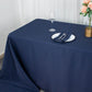 90"x132" Navy Blue Seamless Premium Polyester Rectangular Tablecloth - 220GSM