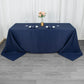 90"x132" Navy Blue Seamless Premium Polyester Rectangular Tablecloth - 220GSM