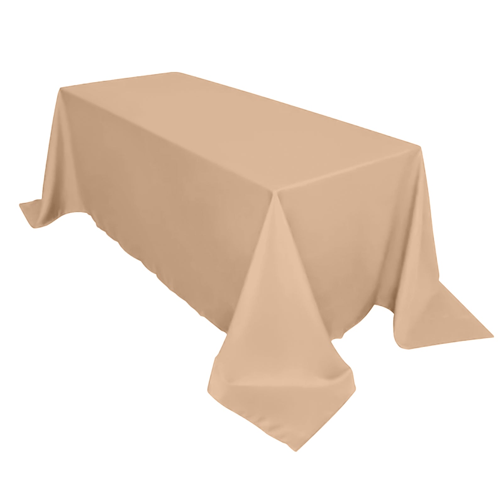 Nude Polyester Rectangular Tablecloth 90x132 Inch