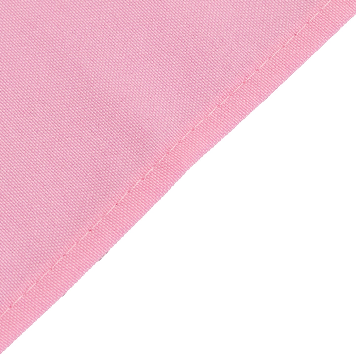 90"x132" Pink Seamless Premium Polyester Rectangular Tablecloth - 220GSM for 6 Foot Table With Floor-Length Drop