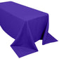 90x132inch Purple 200 GSM Seamless Premium Polyester Rectangular Tablecloth
