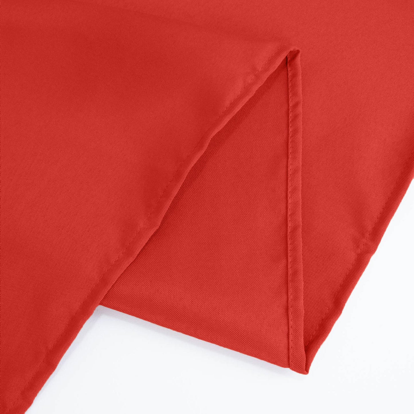 90"x132" Red Seamless Premium Polyester Rectangular Tablecloth - 220GSM