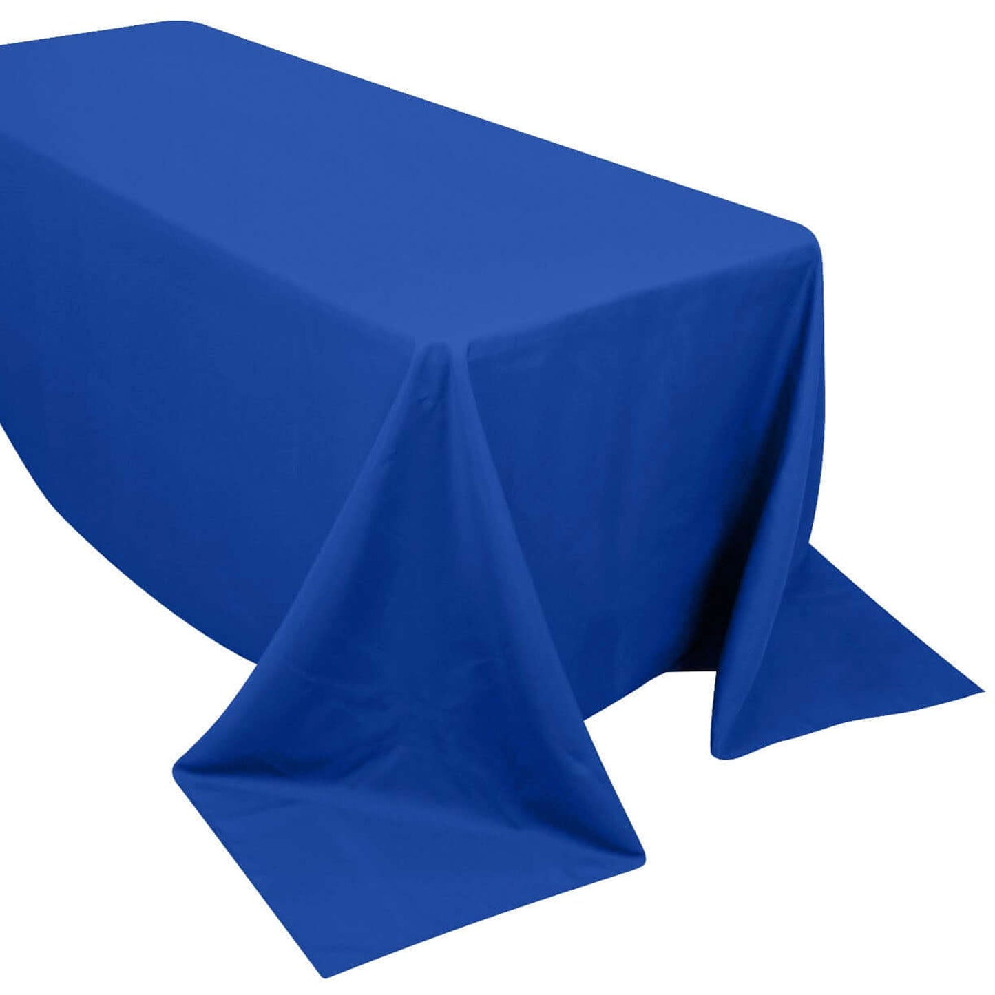 90x132inch Royal Blue 200 GSM Seamless Premium Polyester Rectangular Tablecloth