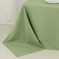 90"x132" Sage Green Seamless Premium Polyester Rectangular Tablecloth - 220GSM for 6 Foot Table With Floor-Length Drop
