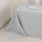 90"x132" Silver Seamless Premium Polyester Rectangular Tablecloth - 220GSM for 6 Foot Table With Floor-Length Drop