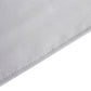 90"x132" Silver Seamless Premium Polyester Rectangular Tablecloth - 220GSM for 6 Foot Table With Floor-Length Drop