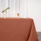 Terracotta 90x132 Inch Polyester Rectangular Tablecloth