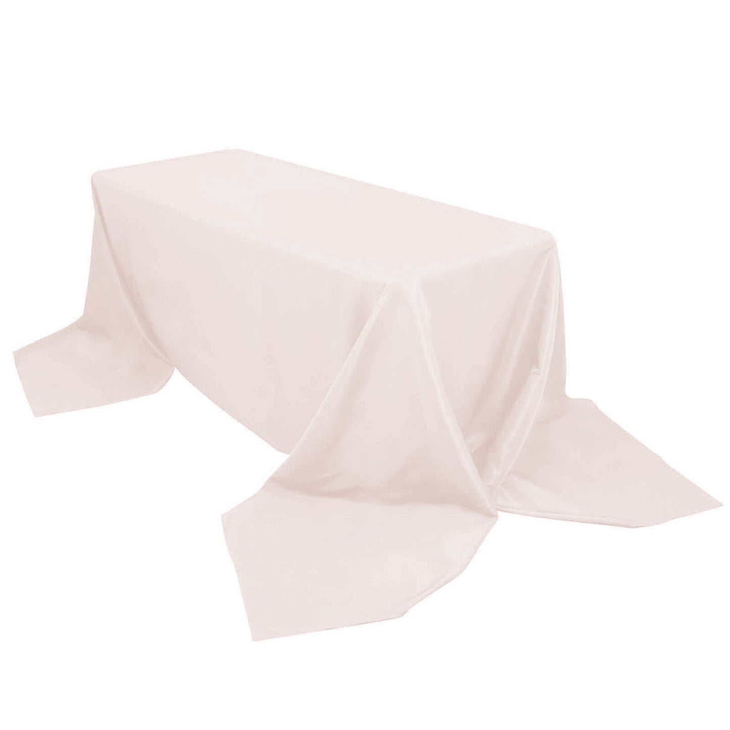 90"x156" Blush Seamless Premium Polyester Rectangular Tablecloth - 220GSM