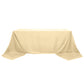 Beige Polyester Rectangular Tablecloth 90 Inch x 156 Inch  
