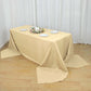 90"x156" Beige Seamless Polyester Rectangular Tablecloth