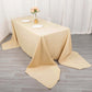 90"x156" Beige Seamless Premium Polyester Rectangular Tablecloth - 220GSM