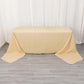 90"x156" Beige Seamless Premium Polyester Rectangular Tablecloth - 220GSM
