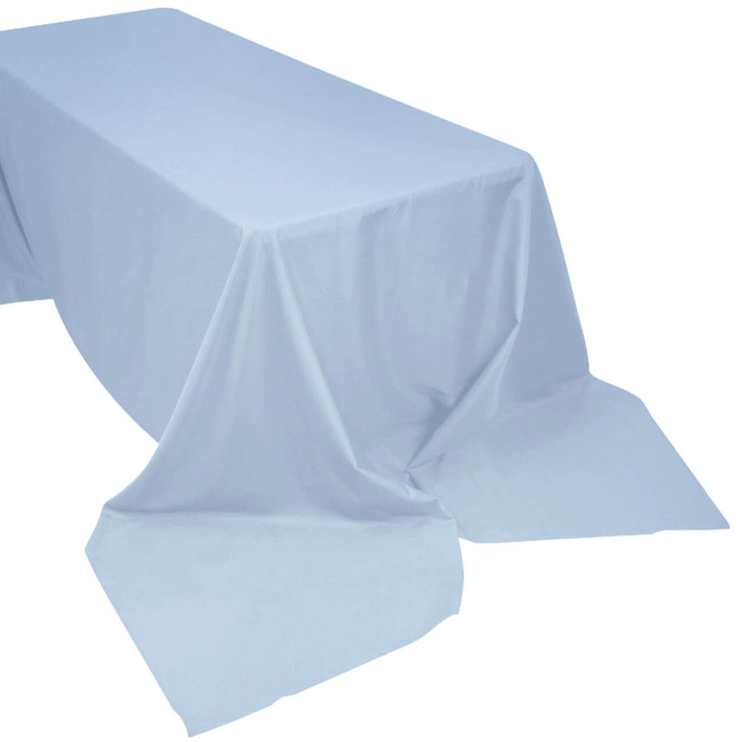 90 Inch x 156 Inch Dusty Blue Rectangular Tablecloth in Polyester