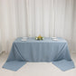 90"x156" Dusty Blue Seamless Premium Polyester Rectangular Tablecloth - 220GSM for 8 Foot Table With Floor-Length Drop