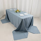90"x156" Dusty Blue Seamless Premium Polyester Rectangular Tablecloth - 220GSM for 8 Foot Table With Floor-Length Drop