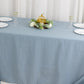 90"x156" Dusty Blue Seamless Premium Polyester Rectangular Tablecloth - 220GSM for 8 Foot Table With Floor-Length Drop