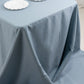 90"x156" Dusty Blue Seamless Premium Polyester Rectangular Tablecloth - 220GSM for 8 Foot Table With Floor-Length Drop