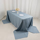 90"x156" Dusty Blue Seamless Premium Polyester Rectangular Tablecloth - 220GSM for 8 Foot Table With Floor-Length Drop