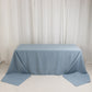 90"x156" Dusty Blue Seamless Premium Polyester Rectangular Tablecloth - 220GSM for 8 Foot Table With Floor-Length Drop