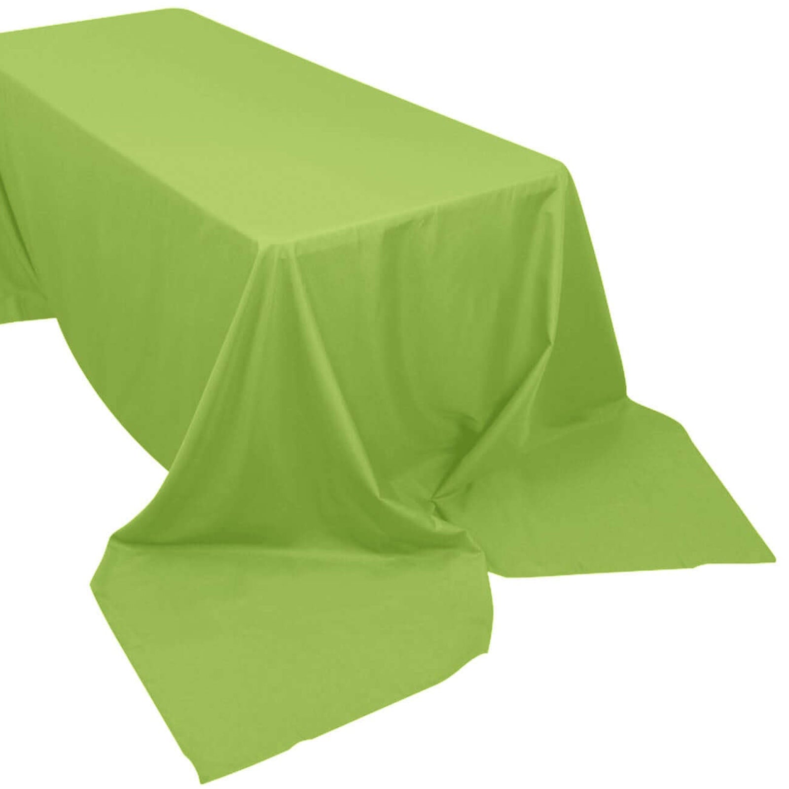 90x156 Inch Polyester Tablecloth Rectangle Apple Green