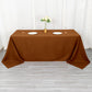 90"x156" Cinnamon Brown Seamless Polyester Rectangular Tablecloth