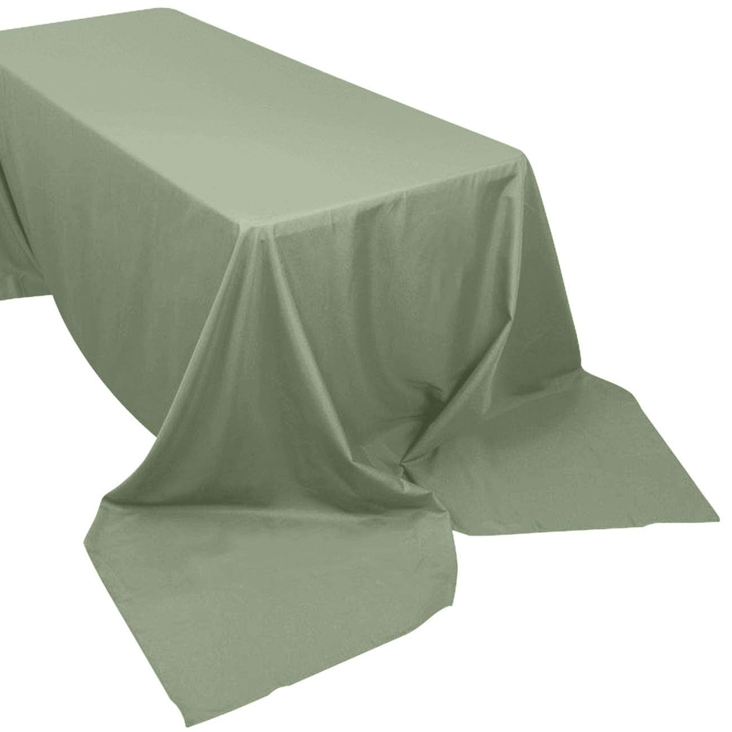 Rectangular Tablecloth 90x156 Inch Eucalyptus Sage Green Polyester