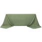 90"x156" Dusty Sage Green Seamless Premium Polyester Rectangular Tablecloth - 220GSM