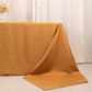 90"x156" Gold Seamless Premium Polyester Rectangular Tablecloth - 220GSM for 8 Foot Table With Floor-Length Drop