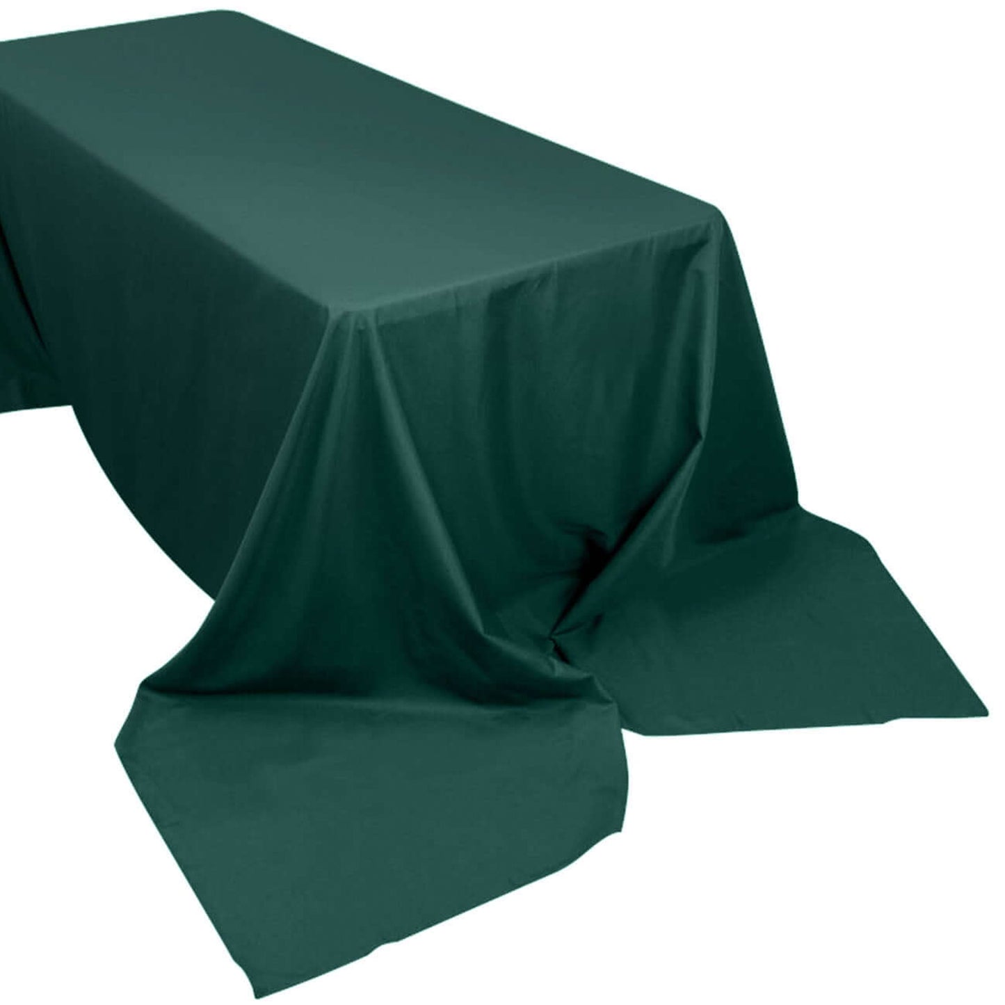 Hunter Emerald Green Rectangular Polyester Tablecloth 90 Inch x 156 Inch