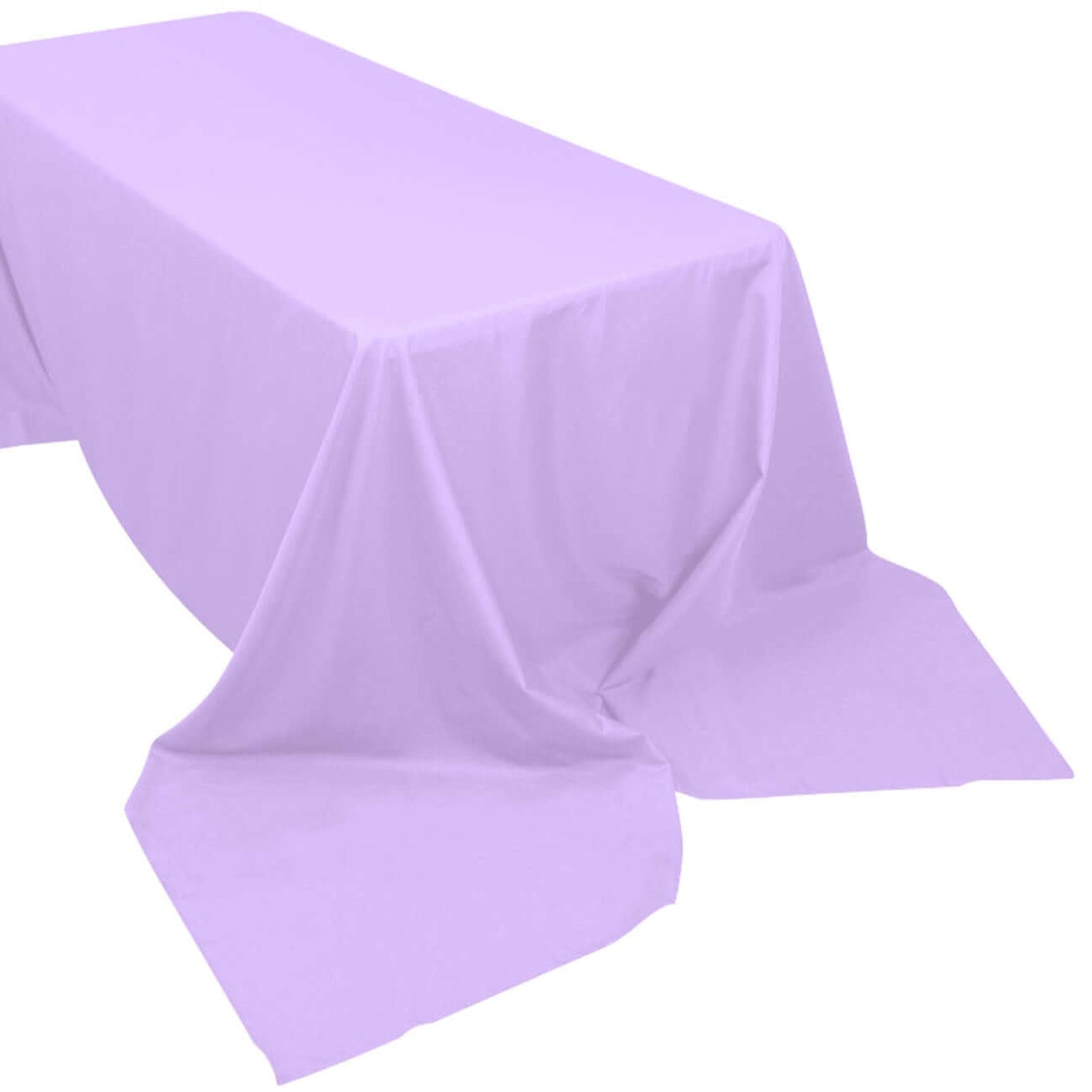 90inch x 156inch Lavender Lilac Polyester Rectangular Tablecloth