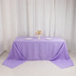 90"x156" Lavender Lilac Seamless Premium Polyester Rectangular Tablecloth - 220GSM for 8 Foot Table With Floor-Length Drop