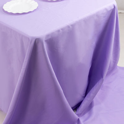 Durable Lavender Lilac Polyester Table Cover