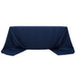 90x156inch Navy Blue 200 GSM Seamless Premium Polyester Rectangular Tablecloth