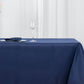 90"x156" Navy Blue Seamless Premium Polyester Rectangular Tablecloth - 220GSM