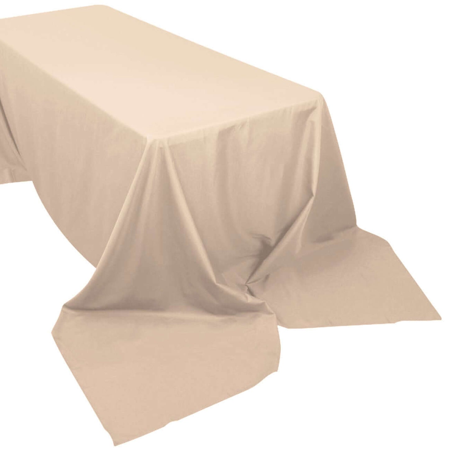 90x156 Inch Tablecloth Nude Polyester Rectangular
