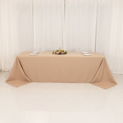 Luxurious Nude Premium Polyester Rectangular Tablecloth