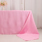 90"x156" Pink Seamless Premium Polyester Rectangular Tablecloth - 220GSM for 8 Foot Table With Floor-Length Drop