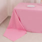 90"x156" Pink Seamless Premium Polyester Rectangular Tablecloth - 220GSM for 8 Foot Table With Floor-Length Drop