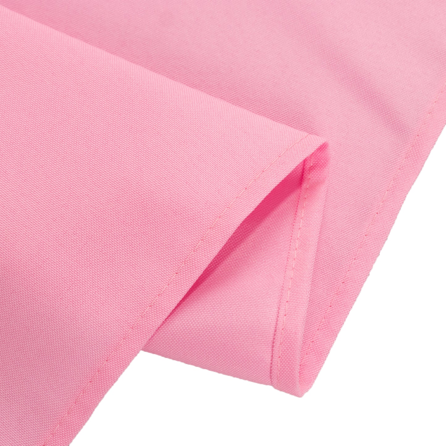 90"x156" Pink Seamless Premium Polyester Rectangular Tablecloth - 220GSM for 8 Foot Table With Floor-Length Drop