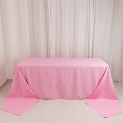 Stylish Pink Seamless Premium Polyester Rectangular Tablecloth