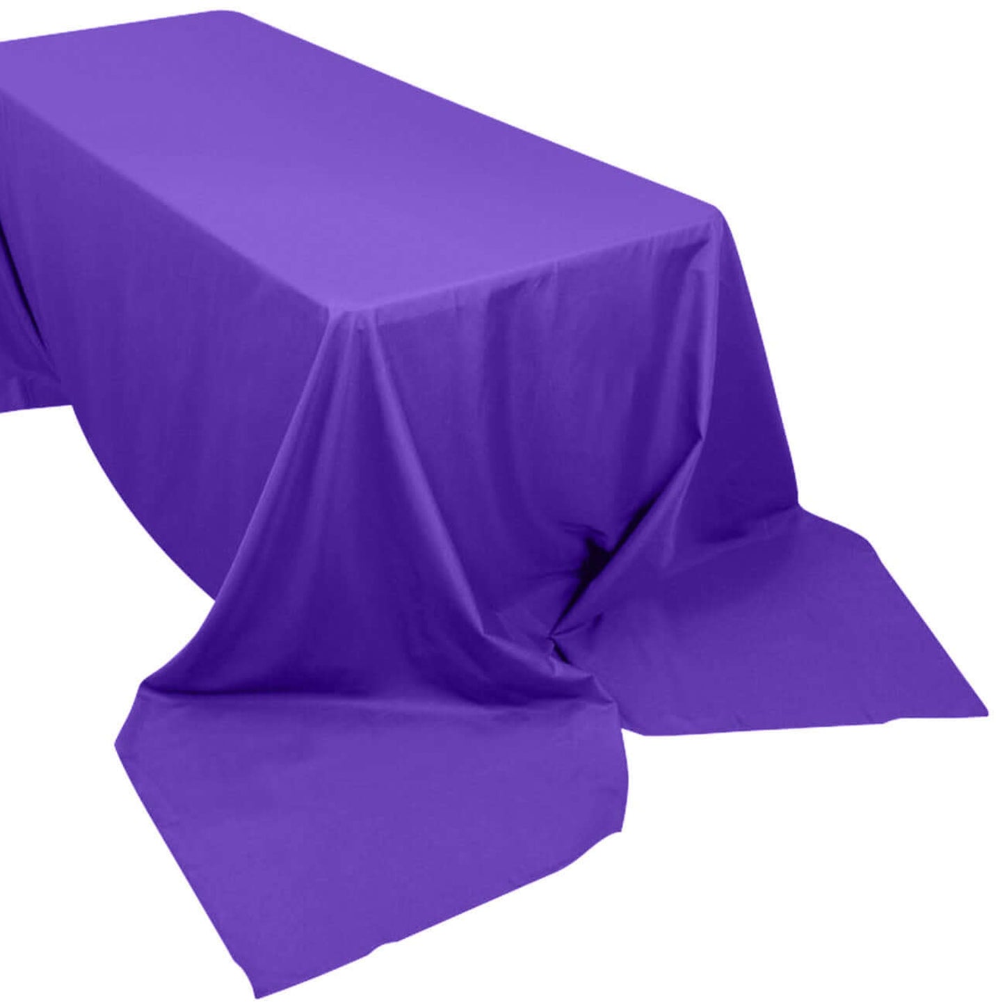 Polyester Rectangular Tablecloth In Purple 90 Inch x 156 Inch