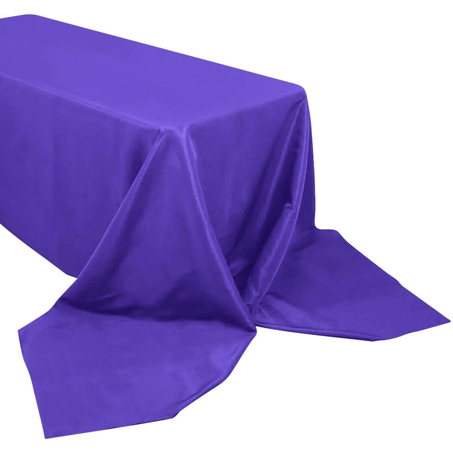 90x156inch Purple 200 GSM Seamless Premium Polyester Rectangular Tablecloth