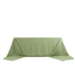 90"x156" Sage Green Seamless Premium Polyester Rectangular Tablecloth - 220GSM for 8 Foot Table With Floor-Length Drop