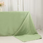 90"x156" Sage Green Seamless Premium Polyester Rectangular Tablecloth - 220GSM for 8 Foot Table With Floor-Length Drop