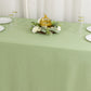 90"x156" Sage Green Seamless Premium Polyester Rectangular Tablecloth - 220GSM for 8 Foot Table With Floor-Length Drop