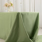 90"x156" Sage Green Seamless Premium Polyester Rectangular Tablecloth - 220GSM for 8 Foot Table With Floor-Length Drop