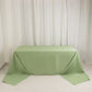 90"x156" Sage Green Seamless Premium Polyester Rectangular Tablecloth - 220GSM for 8 Foot Table With Floor-Length Drop